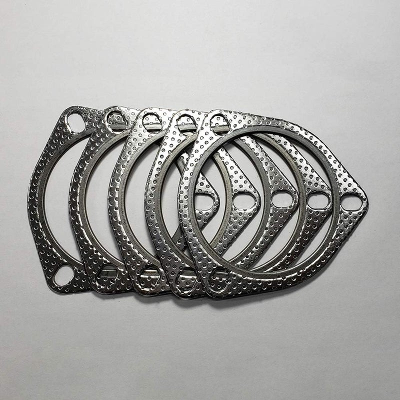 3.5" 3 Bolt MLSG High Temp Exhaust Gasket w/SS Fire Ring (Qty 5)